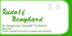 rudolf menyhard business card